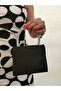 Women's Satin Black Evening Dress Clutch Night Chain Wedding Bag - 2