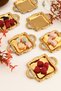 Tador's Gold Set of 6 Sugar Bowl Turkish Delight Bowl Snack Bowl Coffee Side Presentation Bowl Decorative Square Bowl with Handles - 3