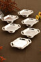Viola's Silver Set of 6 Sugar Bowl Turkish Delight Bowl Snack Bowl Coffee Side Presentation Bowl Decorative Bowl with Handles - 5