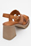 Kevin Tan Skin Genuine Leather Women's Platform Heeled Sandals - 5