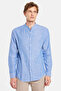 Men's Striped Slim Fit Shirt - Long Sleeve, 100% Cotton Linen, Prevailing Collar - 4