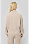 Vintage Wash Mock Turtle Neck Long Sleeves Sweatshirt Brown Women's Sweatshirt-117637-Ms016 - 5