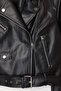 Siyah Regular Kalıp Suni Deri Biker İnce Ceket Mont TWOAW25MO00002 - 10