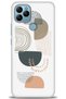 General Mobile Gm 22 Case Hd Printed Case - Orange Semicircle + Full Screen Protector