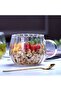 Set of 6 Pinterest Coffee Glasses - Auger Shaped Borosilicate Glasses with Handles 250 ml - 3