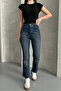 Tint Brown Length Fit Cut-Out Leg Jeans - 4