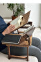 Adjustable Laptop Stand with Folding Legs Laptop Desk with Phone Compartment - 4