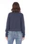 Women's 100% Cotton Anthracite Smoked Without Raised 3 thread Soft Textured Zipper Stand Collar Sweatshirt - 6