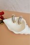 Metal Armor Ring Vip Earrings - 3