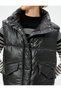 Puffer Vest High Collar Pocket Detailed Zipper Snap Closure - 5