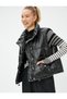 Puffer Vest High Collar Pocket Detailed Zipper Snap Closure - 2