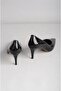 Seç 2578 Genuine Leather Stiletto (Heel Height: 7 cm) Black Patent Leather - 7