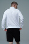 Daily Core - White Half Zipper Cotton Men's Oversize Sweatshirt - 5