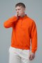 Daily Core - Orange Half Zipper Cotton Men's Oversize Sweatshirt - 5
