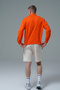 Daily Core - Orange Half Zipper Cotton Men's Oversize Sweatshirt - 3
