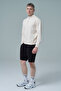 Daily Core - Beige Half Zipper Cotton Men's Oversize Sweatshirt - 5