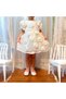 White Rose Children's Dress, Children's Wedding Dress, White Children's Dress, White Children's Holiday Dress - 4