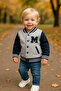 Baby Kids College Coat Front Snaps Cotton