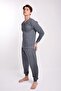 Quality Summer Men's Pajamas with Ribbed Cuffs at Waist, Sleeves and Legs - 3