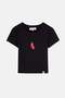 Boxing Gloves Ribana Crop T-Shirt - Black
