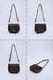 Brown Shk17 Simple and Stylish Snap Closure Crossbody Shoulder Bag with Adjustable Strap L:16 E:18 W:6 - 8