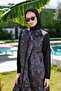 Full Covered Fast Drying Side Adjustable Zippered Hijab Swimsuit-2423