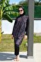 Full Covered Fast Drying Side Adjustable Zippered Hijab Swimsuit-2423 - 2