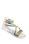 Girl's Orthopedic Sole Summer Colorful Sandals with Stones and Braided Elastic - Colorful - 4