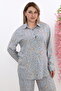 Leopard Print Flowy Wide Leg Comfortable Woven Viscose Hijab Regular Suit - 3