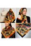 Women's Gold Silk Scarf - 3