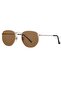 Unisex Sunglasses – Black Metal Frame, Uv400 Protection, Polarized Glass Clubmaster Model - 3
