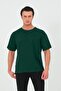 X Seruvene 100% Organic Cotton Men's Plain Emerald Green T-Shirt Regular Fit / Regular Fit