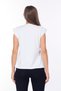 Women's 100% Organic Cotton White Sleeveless T-Shirt with Shoulder Padding - 7