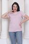 100% Cotton super quality women's t-shirt solid color pink crew neck organic cotton combed t-shirt - 4