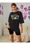 Embossed Printed 100% Cotton Super Quality Combed Oversize T-shirt - 2