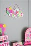 Hangable Happy Birthday Themed Children's Party Decorations Birthday Ornament Party Set Pink Birthday Set - 2