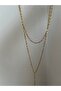 Steel Shiny Auger Chain ​​Low Cut Necklace Double Chain - 5