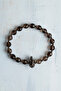 Certified Smoky Quartz Bracelet Deep Balance with Protective Mask Charm - 2