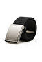 Men's Belt Metal Buckle Pack Tactical Sports Black - 2