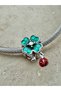 Stoned Clover Steel Charm I Tarnish Free Steel Charm Bracelet I Bracelet Charms - 5