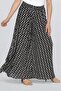Women's Elastic Waist Patterned Pocket Skirt Trousers - 6