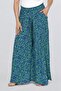 Women's Elastic Waist Patterned Pocket Skirt Trousers - 2
