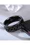 Stainless Steel Titanium Chain Anti-Stress Ring with Rotating Center (Unisex) - 3