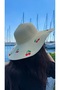 Beige Cherry Embroidered Wide Brim Women's Summer Hat Hsr2115 - 4