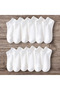 10 Pairs of Women's Ribbed Short White Booties Socks 10 Pairs - 3