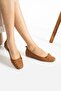 Women's Genuine Leather Ballet Flats Flats, Tan