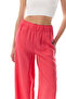 Women's Pink Modal Blend Relax Fit Elastic Waist Pants - 3
