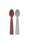 Silicone Nam Nam Food Spoon 6 Months 2 Li - Velvet Rose and Gray