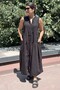 Dominant Collar Fold Maxi Length Shirt Dress 1638 - 3
