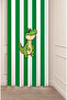 Green White Crocodile Special Design Patterned Digital Printed (Single Wing) Children's Room Modern Background Curtain